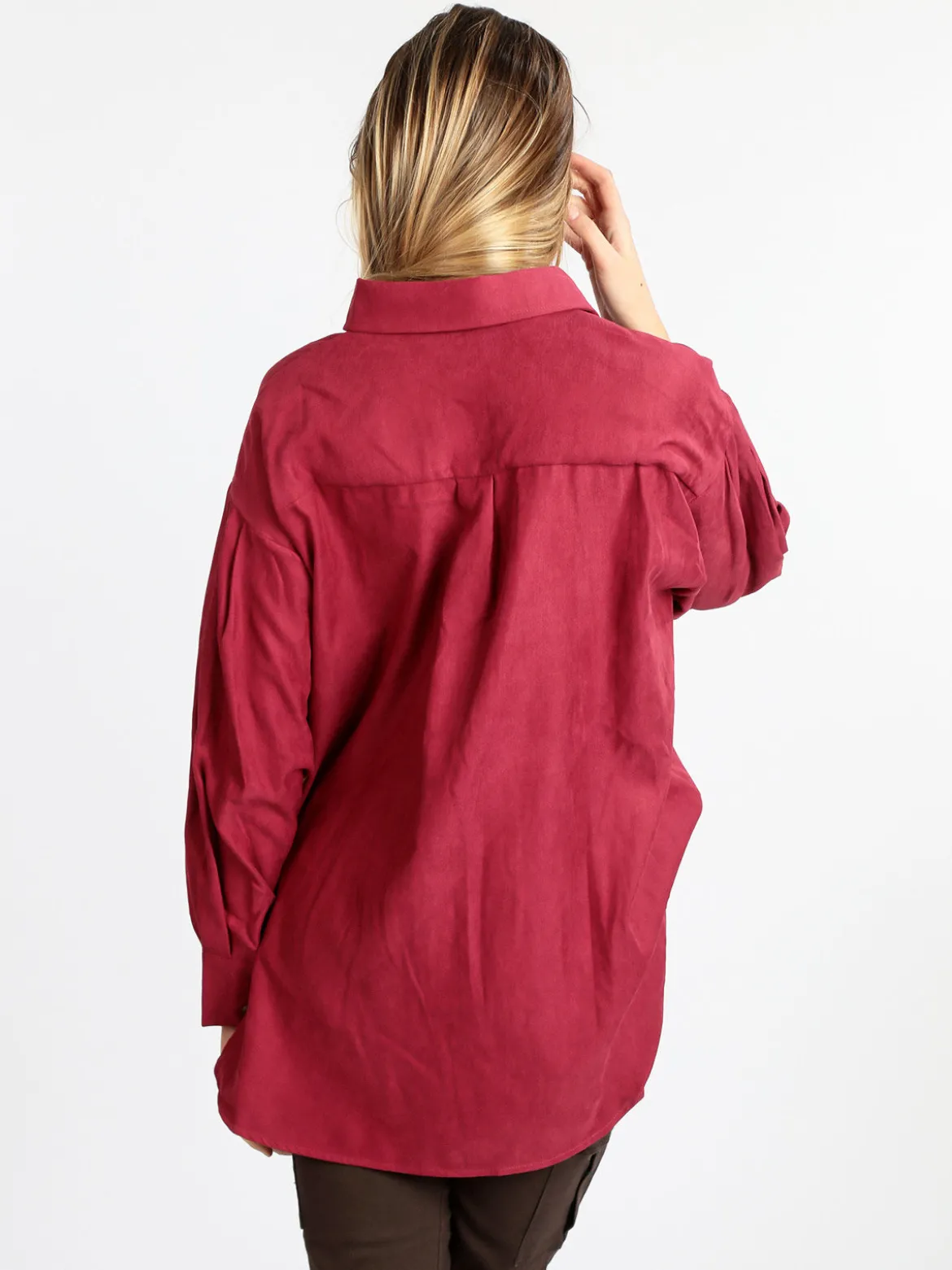 Wiya Camicia donna oversize con taschino