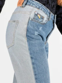 Wiya Jeans boyfriend bicolore