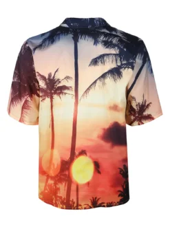 X-Cape Camicia uomo a maniche corte con stampa e scollo a V