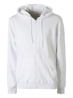 X-Cape Felpa da uomo in cotone con cappuccio e zip - bianco