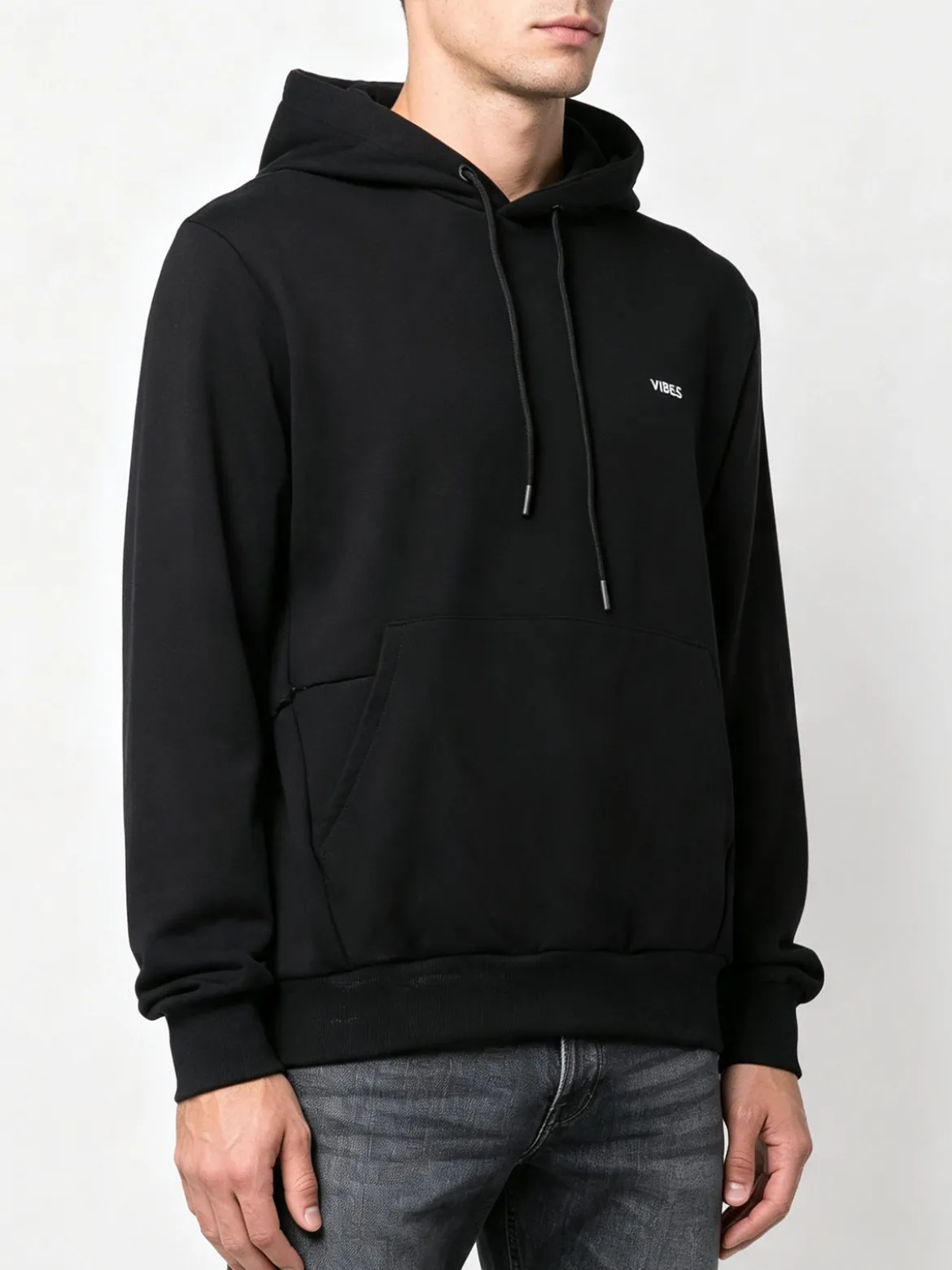 X-Cape Felpa da uomo in cotone con cappuccio - nero