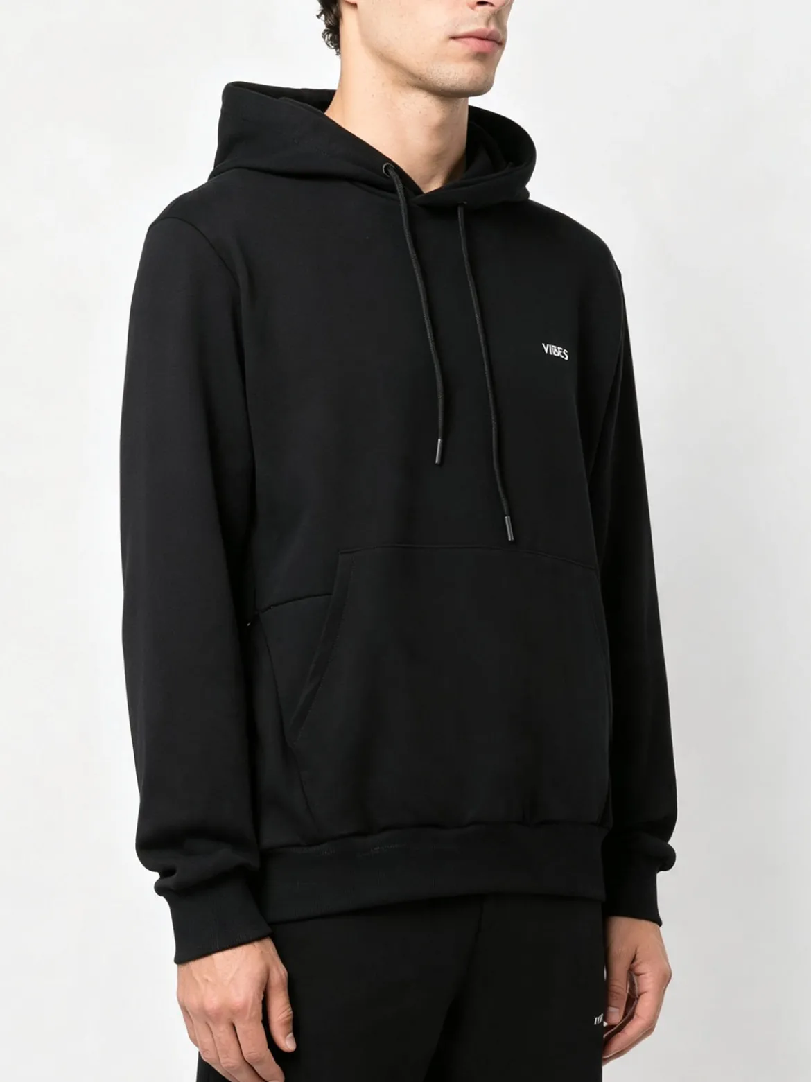 X-Cape Felpa da uomo in cotone con cappuccio - nero