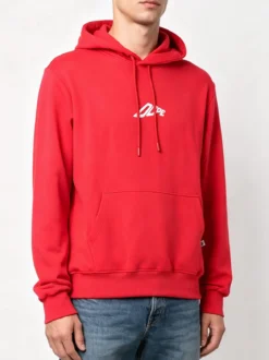X-Cape Felpa da uomo in cotone con cappuccio - rosso