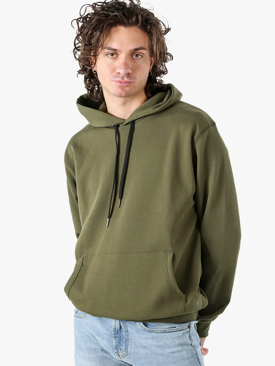 X-Cape Felpa da uomo oversize con cappuccio - militare
