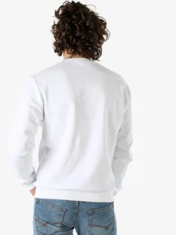 X-Cape Felpa girocollo da uomo in cotone con stampa - bianco