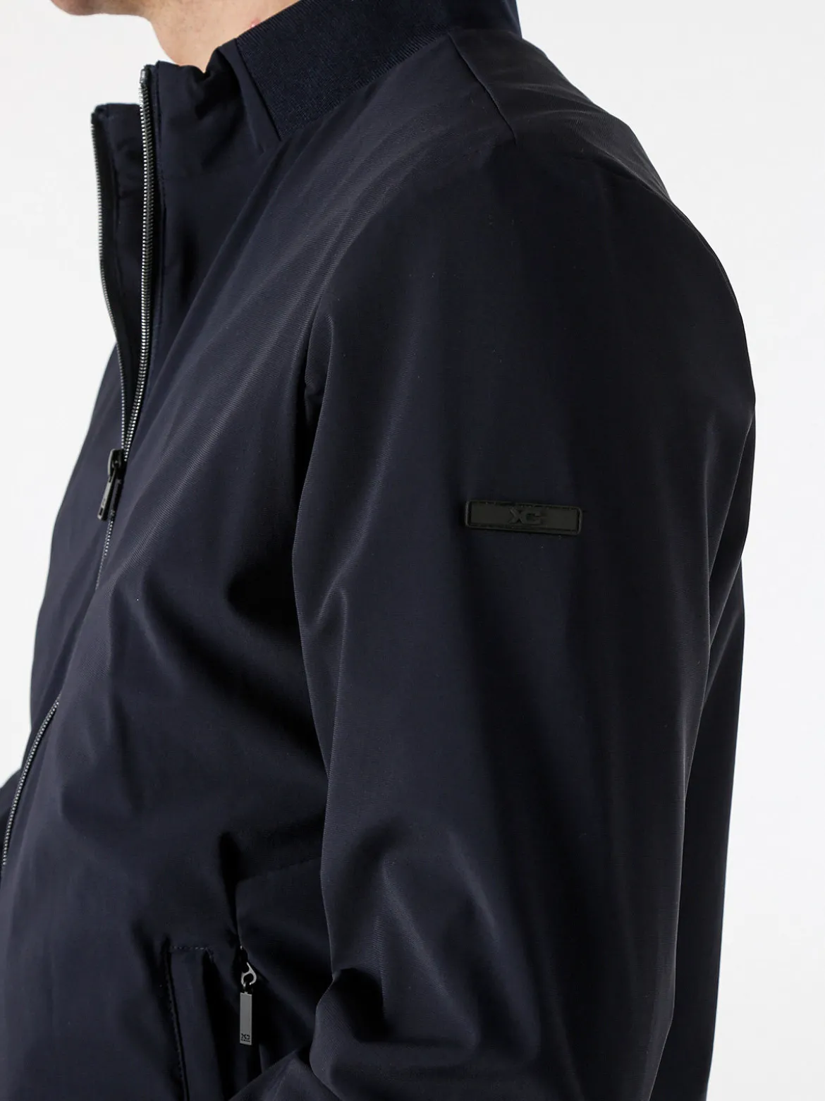 X-Cape Giacca a vento da uomo con zip in tessuto tecnico - blu scuro