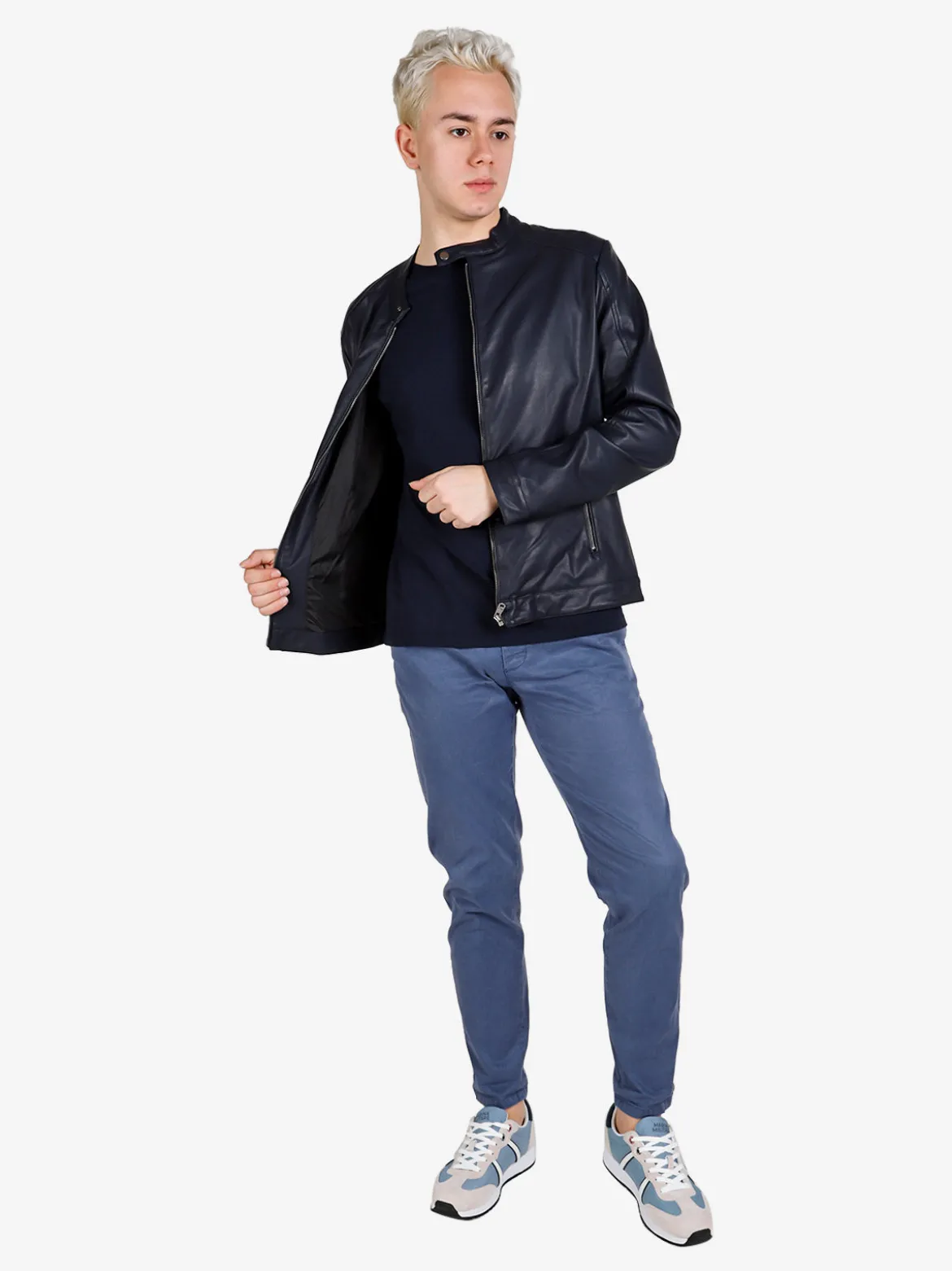X-Cape Giacca uomo in ecopelle con zip