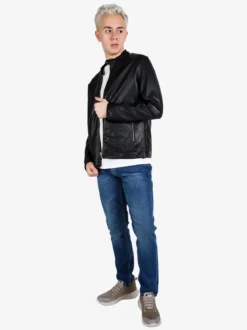 X-Cape Giacca uomo in ecopelle con zip