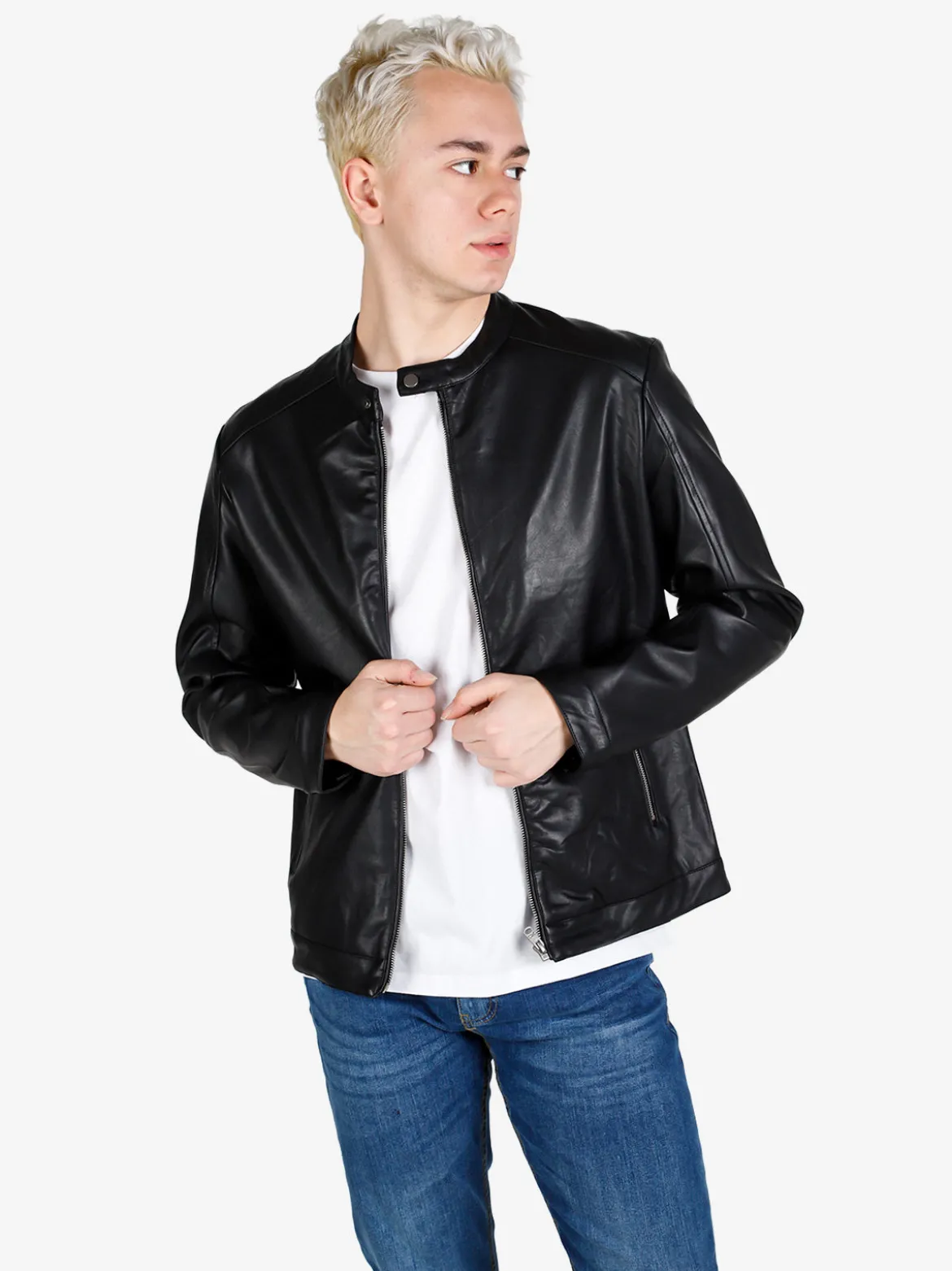 X-Cape Giacca uomo in ecopelle con zip
