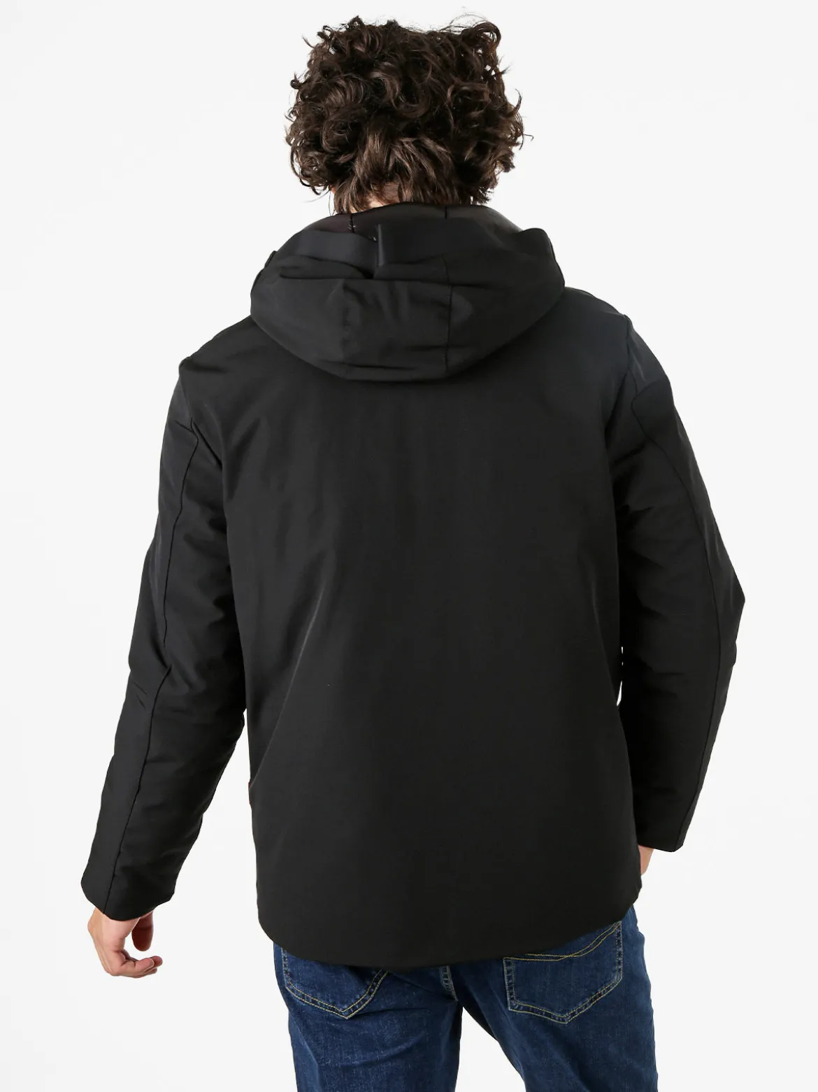 X-Cape Giubbotto uomo imbottito con cappuccio e zip - nero