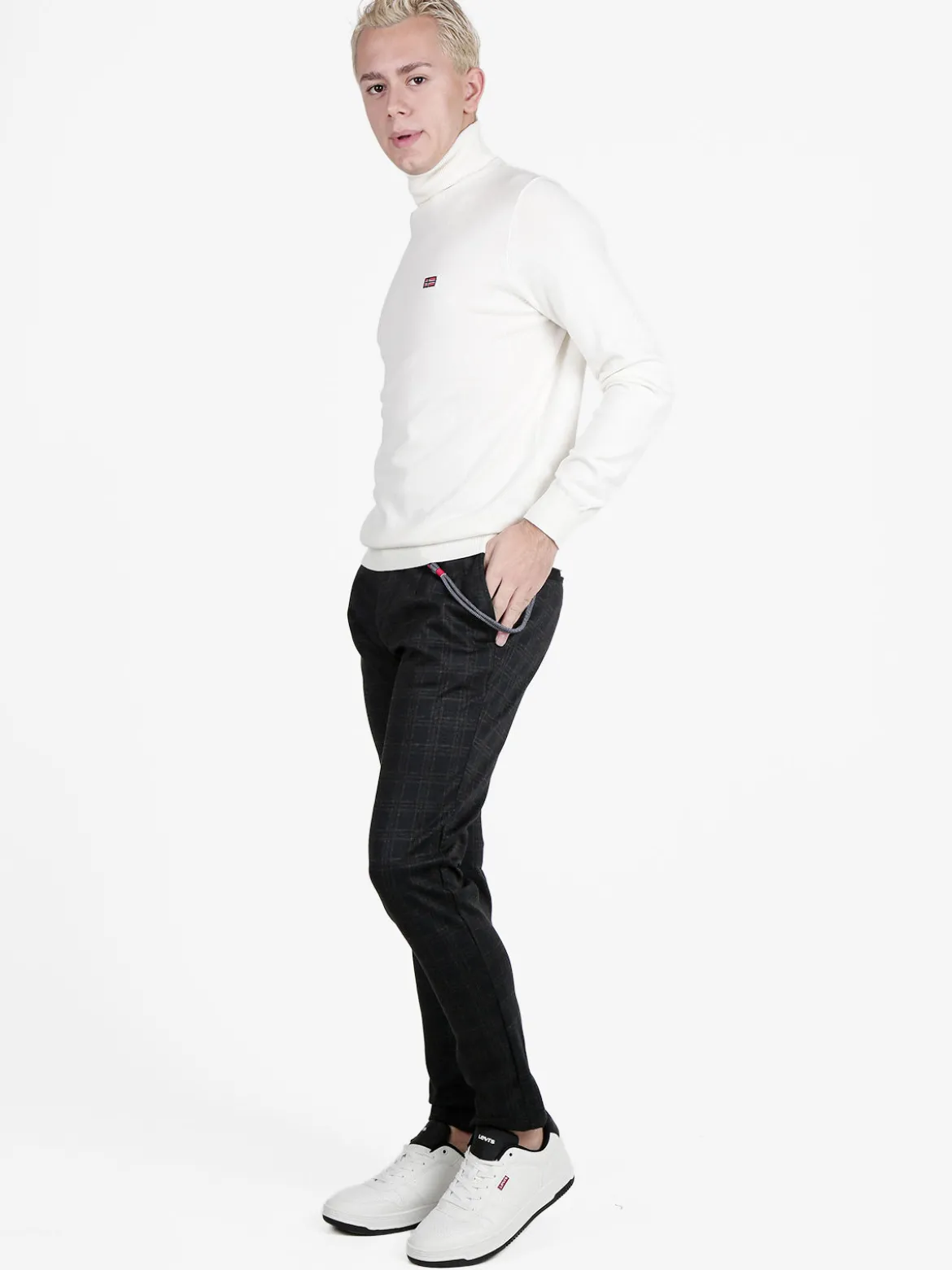 X-Cape Pantaloni casual da uomo a quadri