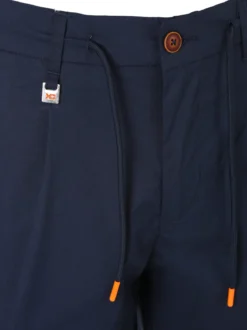 X-Cape Pantaloni da uomo in cotone tecnico con coulisse - blu scuro