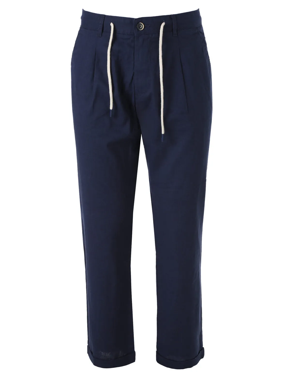 X-Cape Pantaloni da uomo in misto lino e cotone - blu scuro