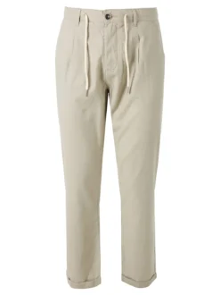 X-Cape Pantaloni da uomo in misto lino e cotone - sabbia