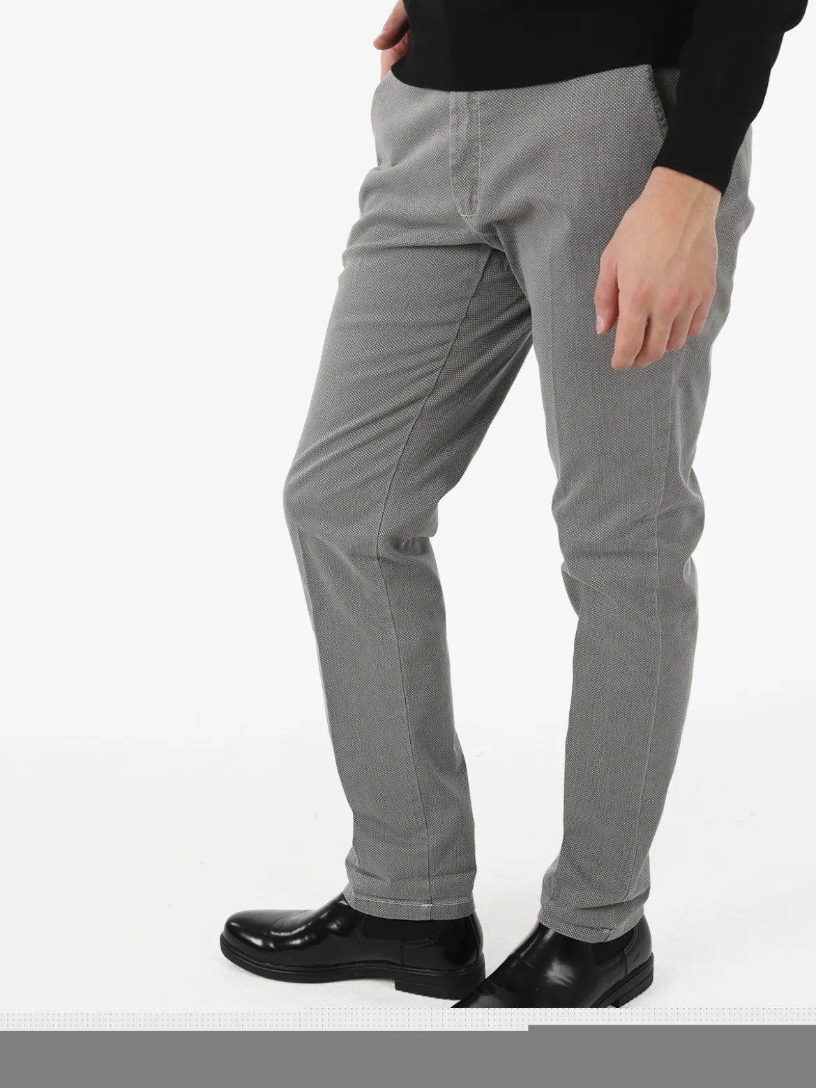 X-Cape Pantaloni uomo slim fit con stampa micro texture - grigio