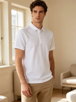 X-Cape Polo da uomo a maniche corte - bianco