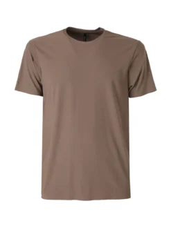 X-Cape T-shirt girocollo da uomo in tessuto tecnico traspirante - marrone