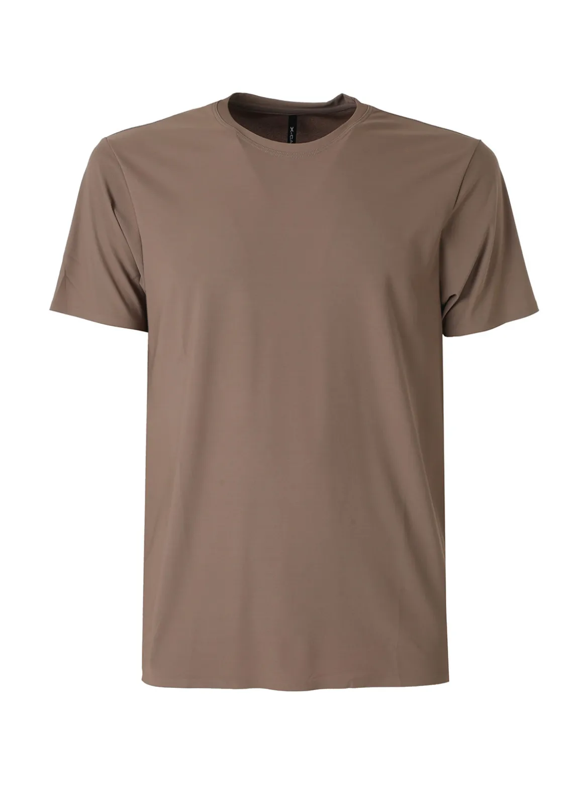 X-Cape T-shirt girocollo da uomo in tessuto tecnico traspirante - marrone