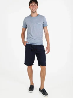 X-Cape T-shirt uomo in cotone con taschino - blu