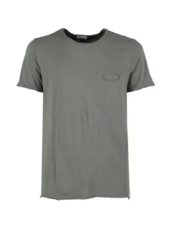X-Cape T-shirt uomo in cotone con taschino - verde