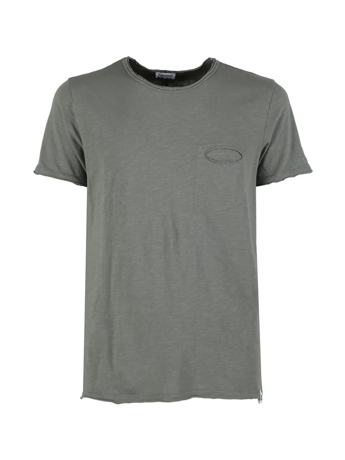 X-Cape T-shirt uomo in cotone con taschino - verde