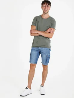 X-Cape T-shirt uomo in cotone con taschino - verde