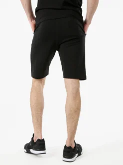 Xtreme Boxing Bermuda da uomo in cotone con coulisse e logo - nero