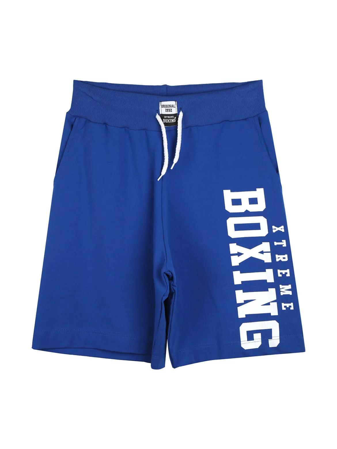 Xtreme Boxing Bermuda sportivi da ragazzo con coulisse e logo - blu