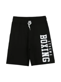 Xtreme Boxing Bermuda sportivi da ragazzo con coulisse e logo - nero