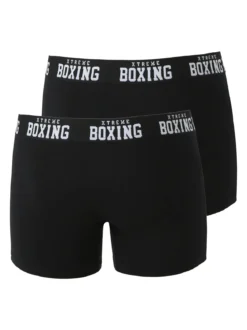 Xtreme Boxing Confezione da 2 boxer uomo in cotone - nero