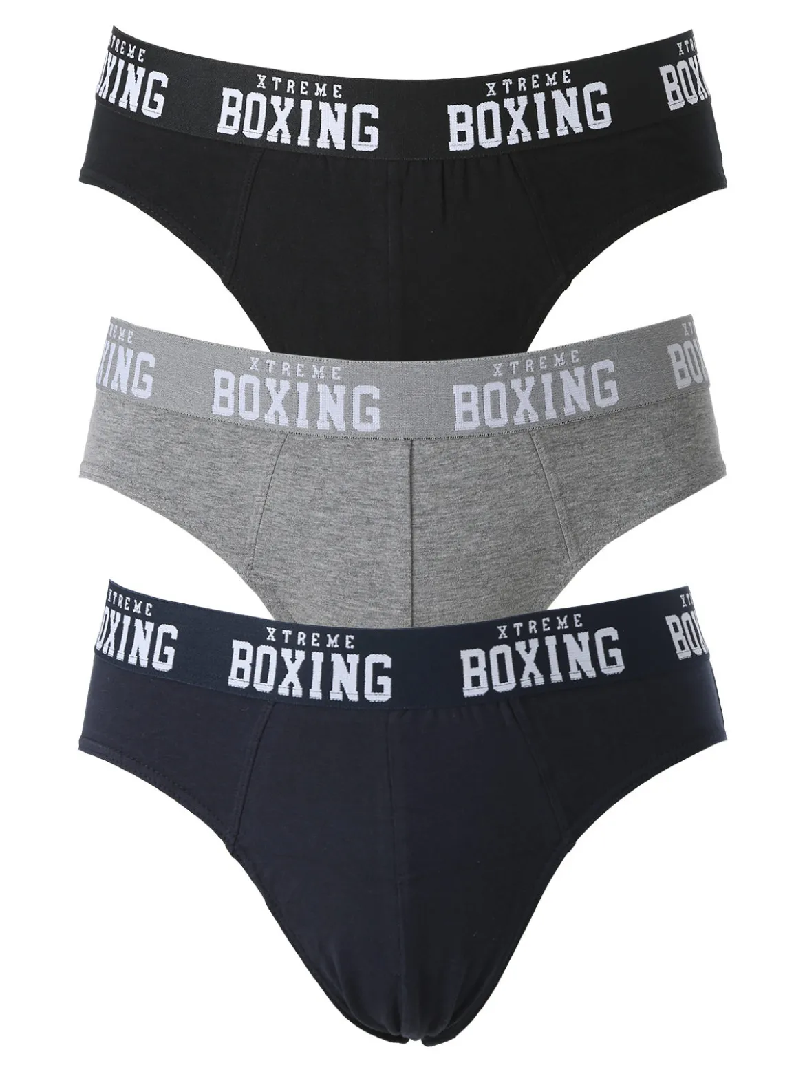 Xtreme Boxing Confezione da 3 slip uomo in cotone