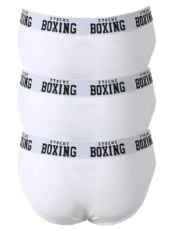 Xtreme Boxing Confezione da 3 slip uomo in cotone - bianco