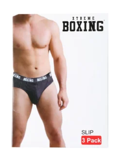 Xtreme Boxing Confezione da 3 slip uomo in cotone - nero
