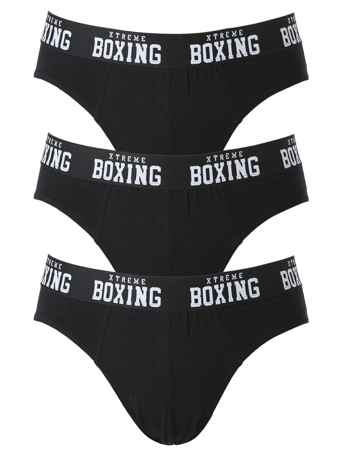 Xtreme Boxing Confezione da 3 slip uomo in cotone - nero