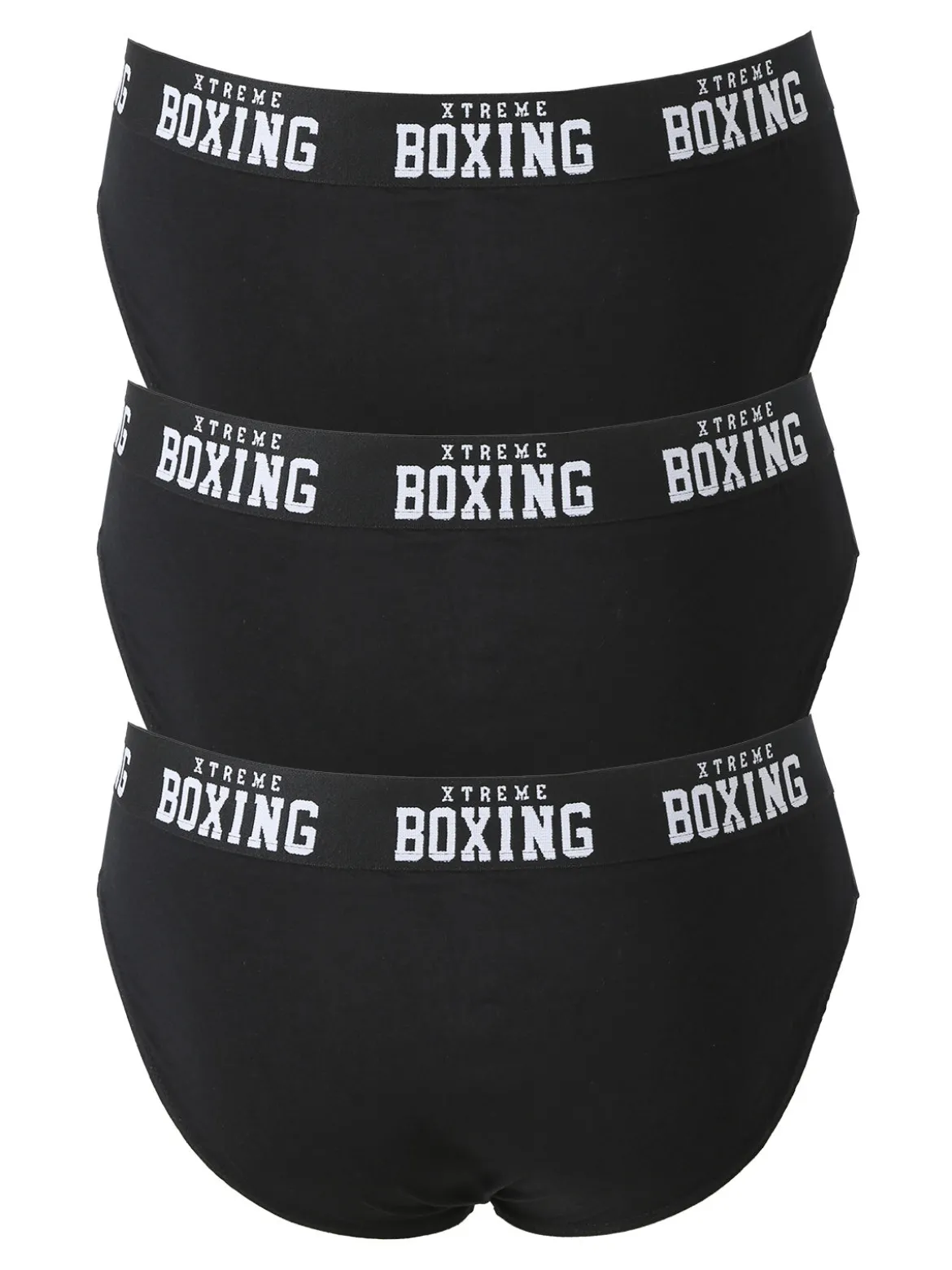 Xtreme Boxing Confezione da 3 slip uomo in cotone - nero