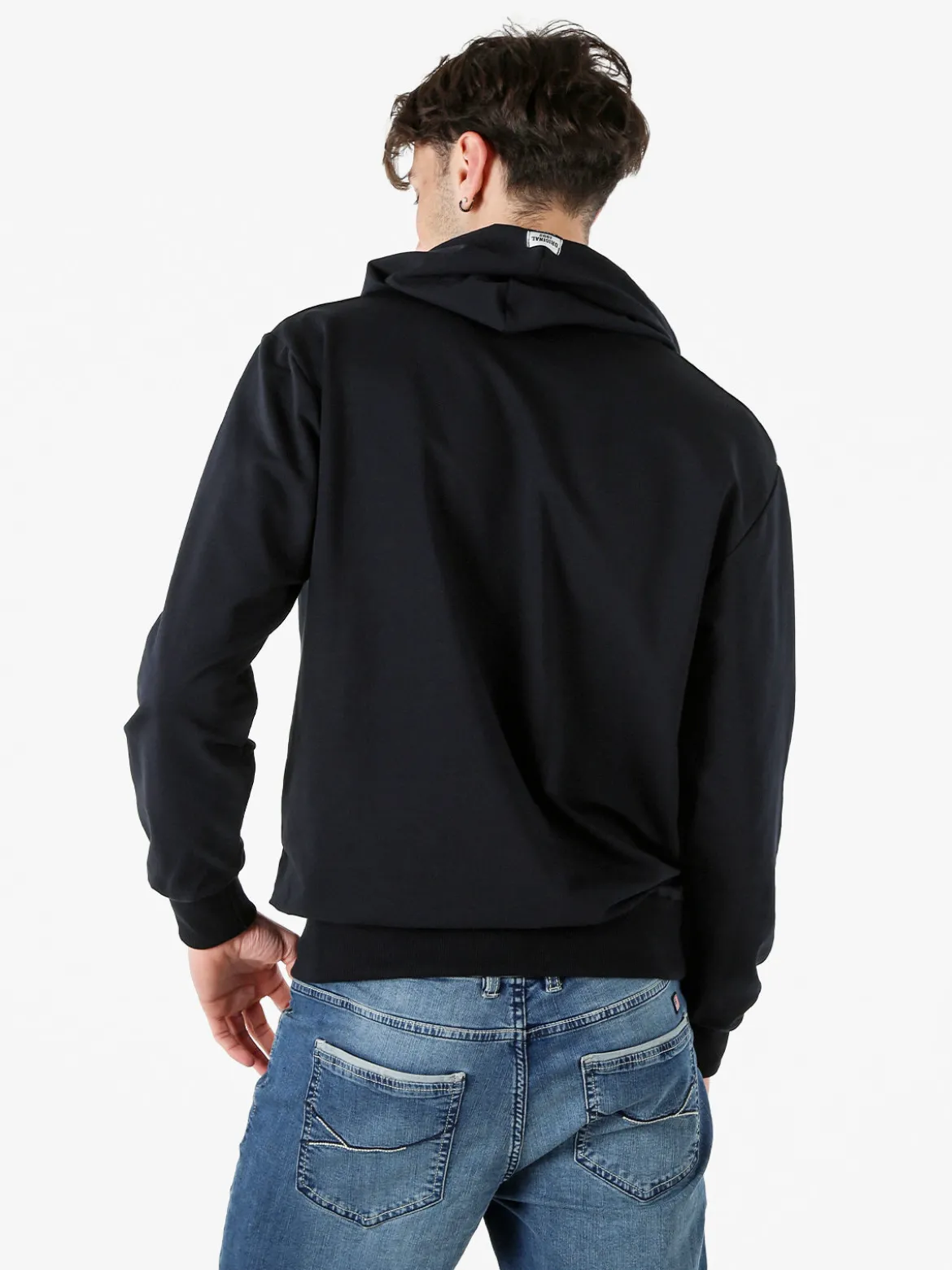 Xtreme Boxing Felpa da uomo in cotone con cappuccio e logo - blu scuro