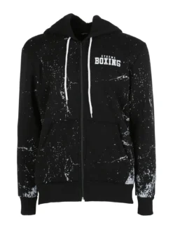 Xtreme Boxing Felpa da uomo invernale con cappuccio e zip - nero