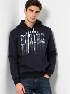 Xtreme Boxing Felpa invernale da uomo con cappuccio - blu scuro