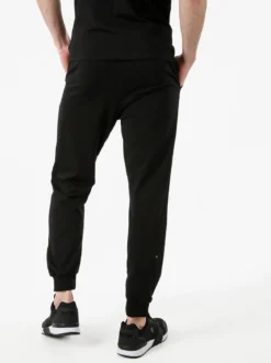 Xtreme Boxing Pantaloni sportivi da uomo in cotone con coulisse e polsini - nero