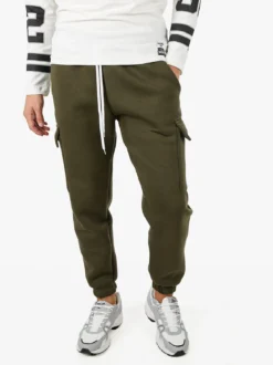Xtreme Boxing Pantaloni tuta cargo da uomo felpati - militare