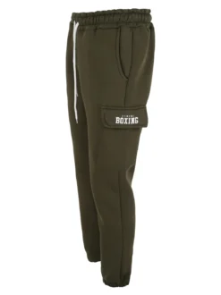 Xtreme Boxing Pantaloni tuta cargo da uomo felpati - militare