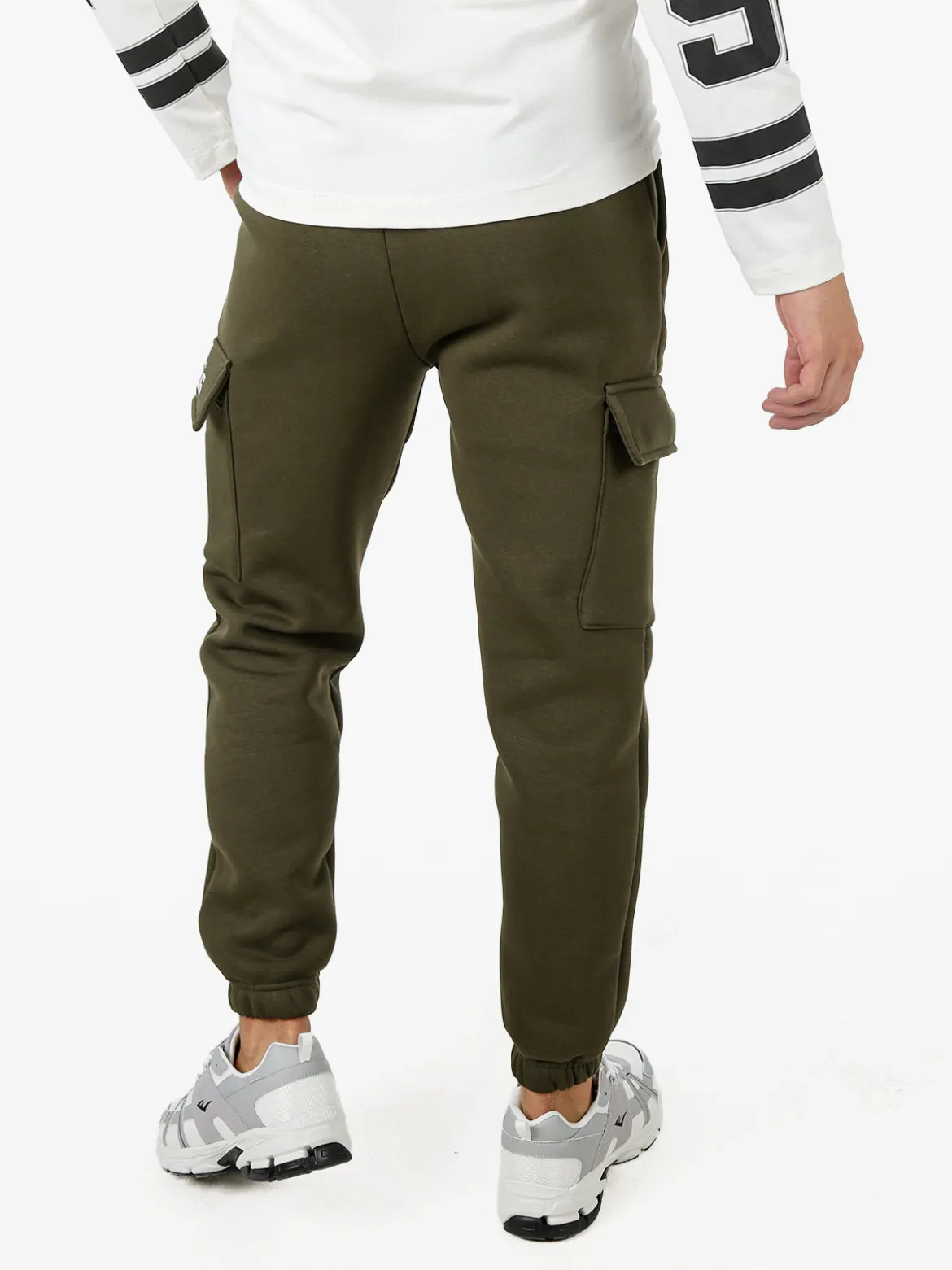 Xtreme Boxing Pantaloni tuta cargo da uomo felpati - militare