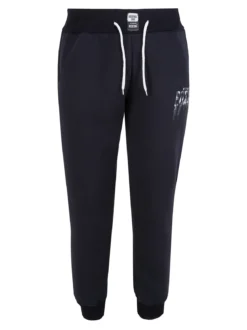 Xtreme Boxing Pantaloni tuta da uomo felpati con polsini - blu scuro