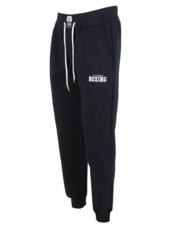 Xtreme Boxing Pantaloni tuta da uomo felpati con polsini - blu scuro