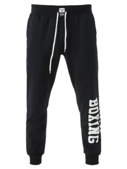 Xtreme Boxing Pantaloni tuta da uomo in cotone con coulisse e logo - blu scuro