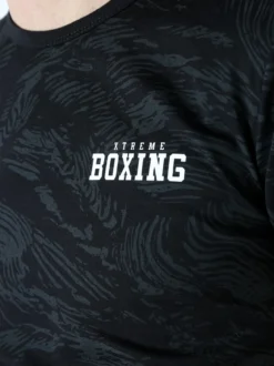 Xtreme Boxing T-shirt da uomo in cotone con logo - nero