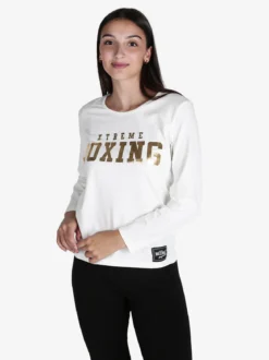 Xtreme Boxing T-shirt donna sportiva a maniche lunghe con scritta