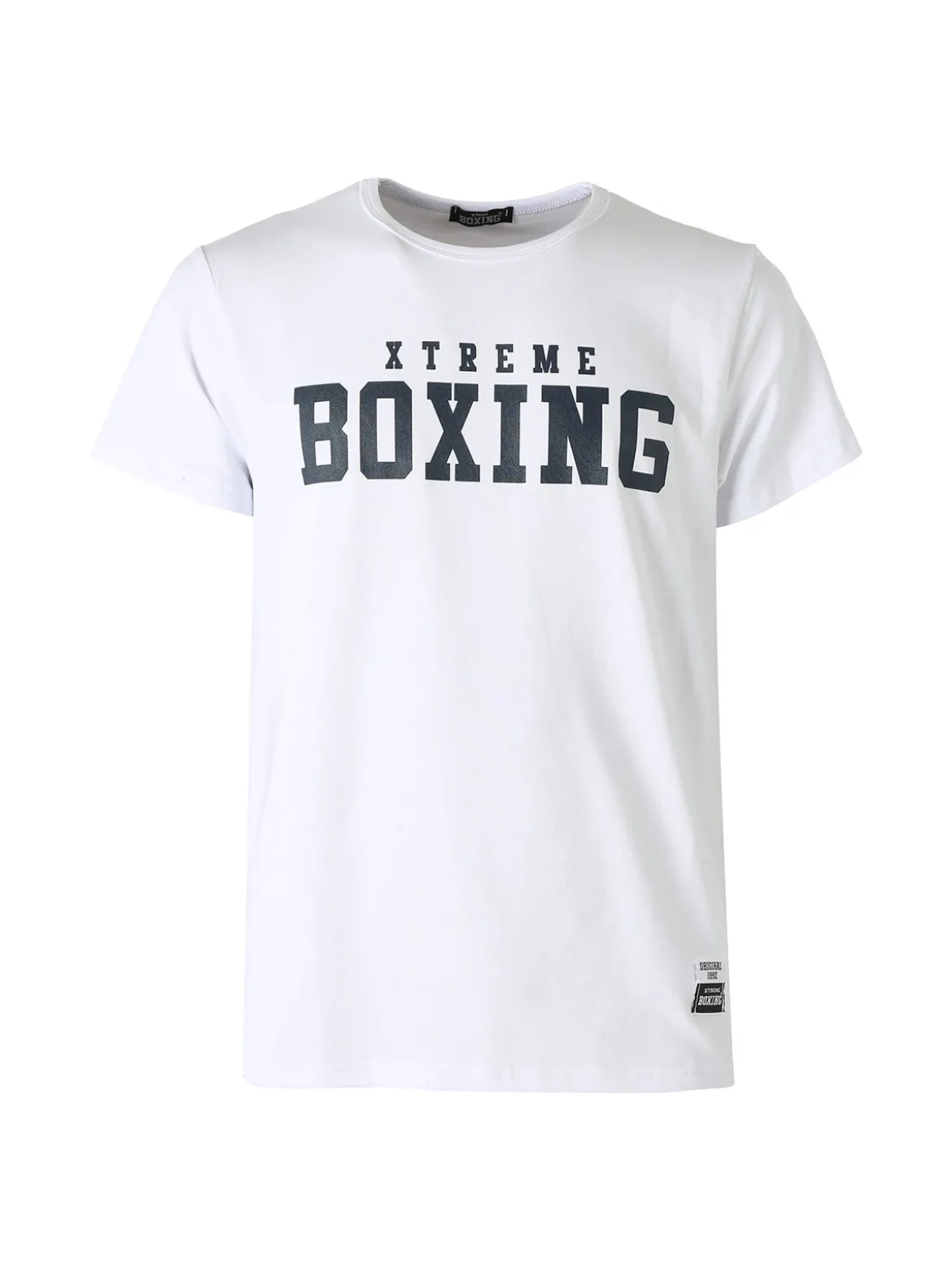 Xtreme Boxing T-shirt girocollo da uomo in cotone con logo - bianco