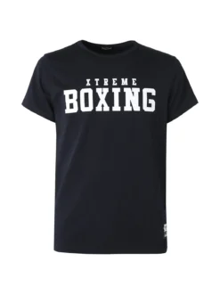 Xtreme Boxing T-shirt girocollo da uomo in cotone con logo - blu scuro