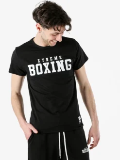 Xtreme Boxing T-shirt girocollo da uomo in cotone con logo - nero